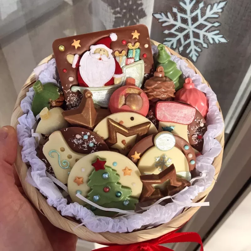 Panier de Noël aux chocolats