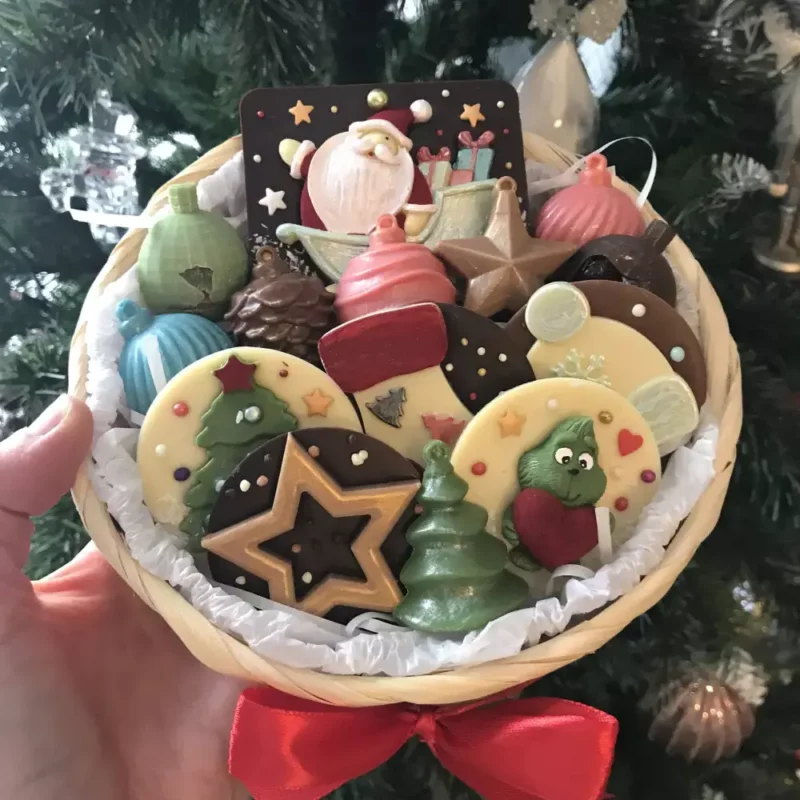 Panier de Noël aux chocolats