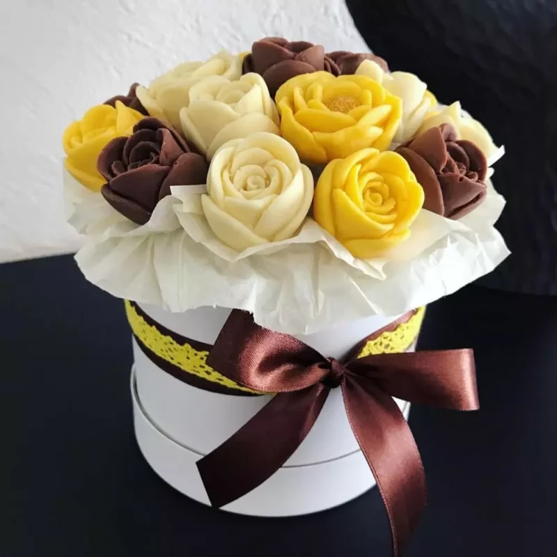 Bouquet de roses en chocolat