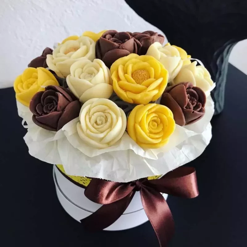 Bouquet de roses en chocolat