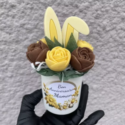 Petit bouquet personnalisé en chocolat 