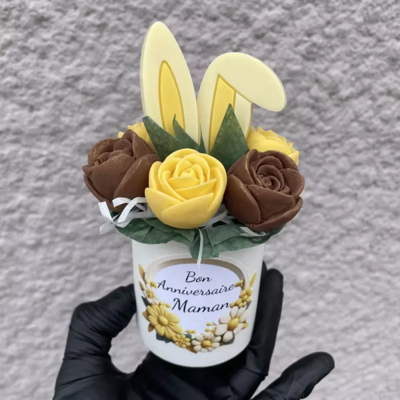 Petit bouquet personnalisé en chocolat 