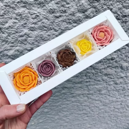 Coffret de fleurs en chocolats