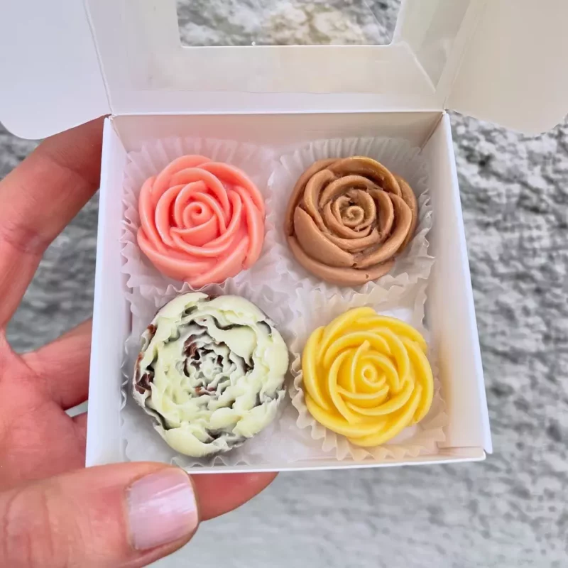 Petit coffret de 4 fleurs